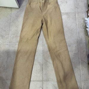 Ralph Lauren suede leather tan pants